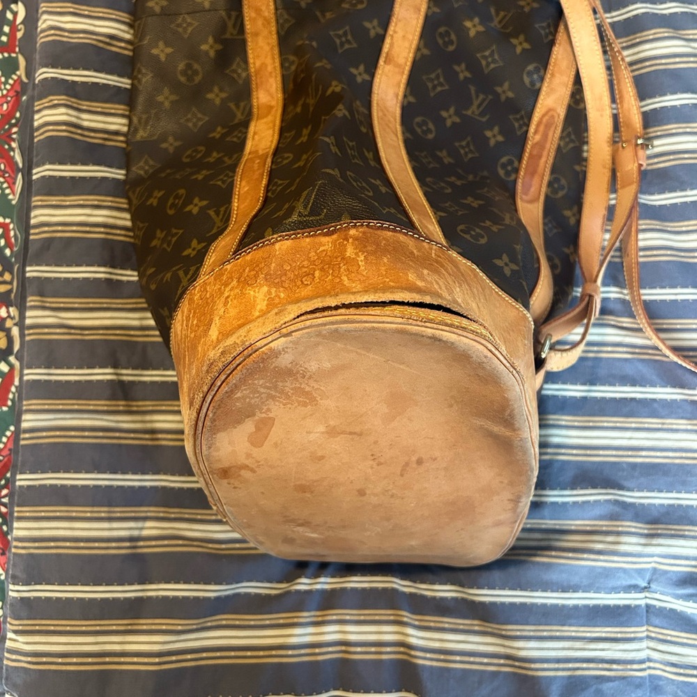 Vintage Louis Vuitton Monogram Bag Randonne Drawstring Bucket Backpack